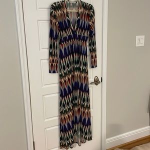 Veronica M long sleeved maxi dress, size M